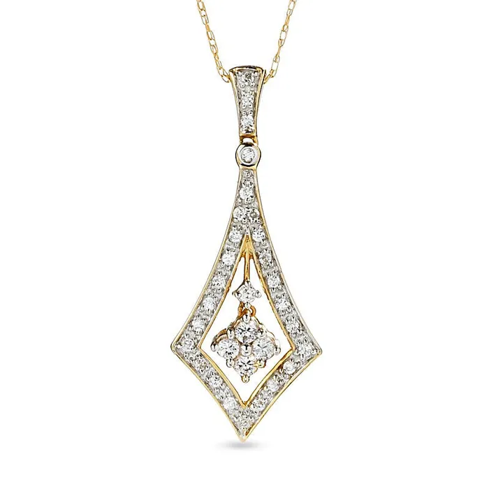 Necklaces Goldia 025 CT TW Natural Diamond Fashion Pendant in 10K Yellow Gold Necklaces Goldia 025 CT TW Natural Diamond Fashion Pendant in 10K Yellow Gold