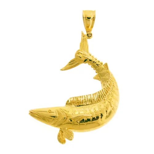 Necklaces Goldia 14K Gold Lifelike Fish Pendant