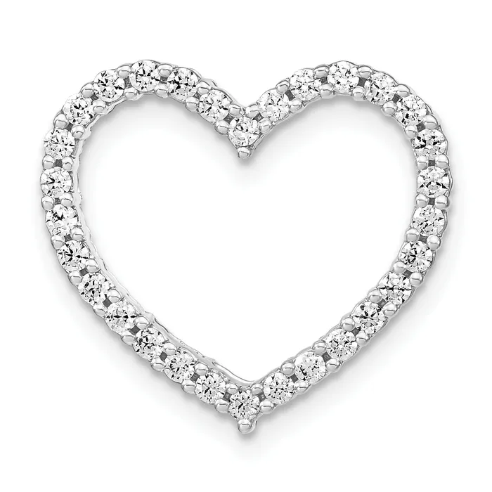 Necklaces Goldia 14k White Gold 12 Ct Lab Grown Diamond VSSI G Heart Chain Slide Pendant Necklaces Goldia 14k White Gold 12 Ct Lab Grown Diamond VSSI G Heart Chain Slide Pendant
