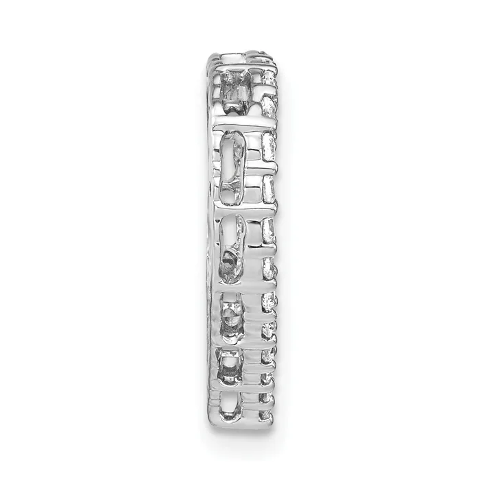 Necklaces Goldia 14k White Gold 12 Ct Lab Grown Diamond VSSI G Heart Chain Slide Pendant