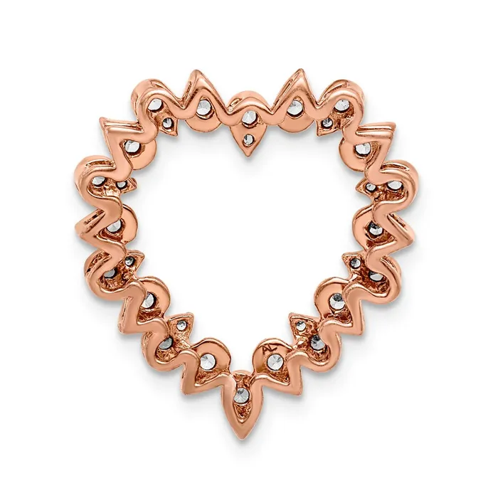 Necklaces Goldia 14k White Gold 13ct Real Diamond Heart Chain Slide