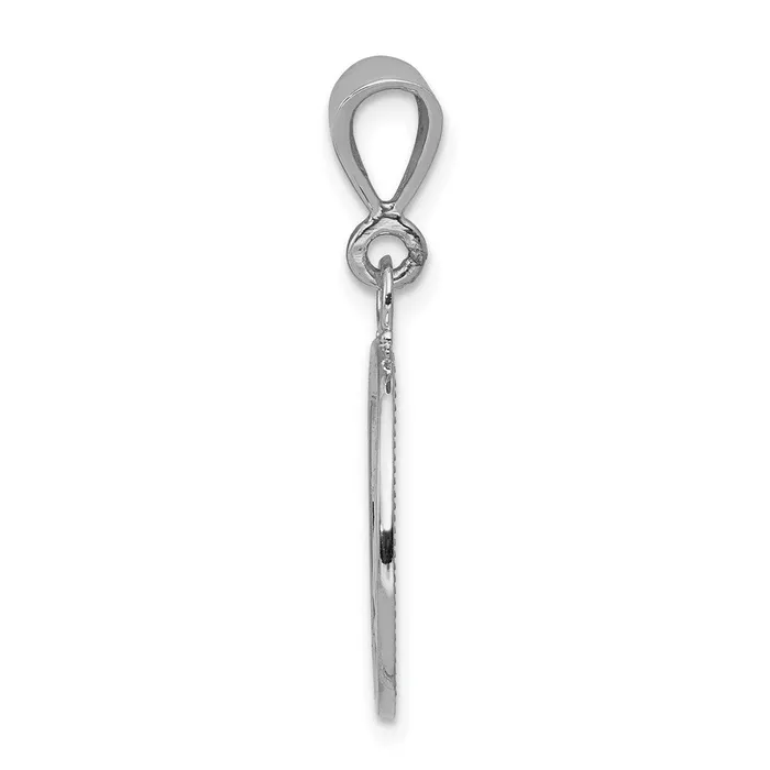 Necklaces Goldia 14k White Gold Polished and Satin Angel Pendant