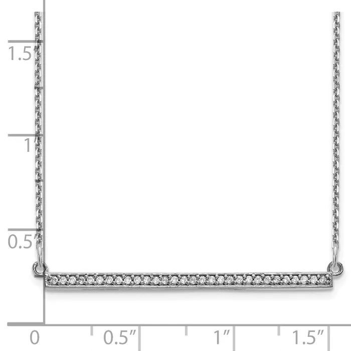 Necklaces Goldia 14k White Gold Real Diamond Bar Necklace