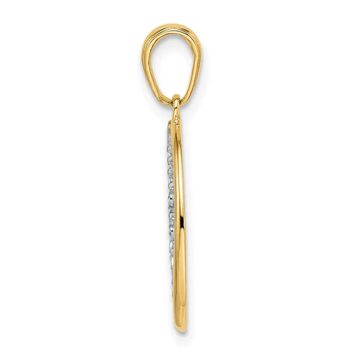 Necklaces Goldia 14k Yellow Rhodium Gold White Rhodium DC Shooting Star Pendant