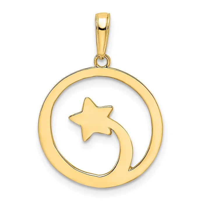 Necklaces Goldia 14k Yellow Rhodium Gold White Rhodium DC Shooting Star Pendant