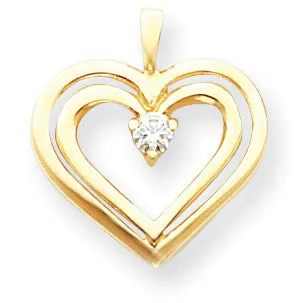 Necklaces Goldiacom 14k VS Diamond heart pendant