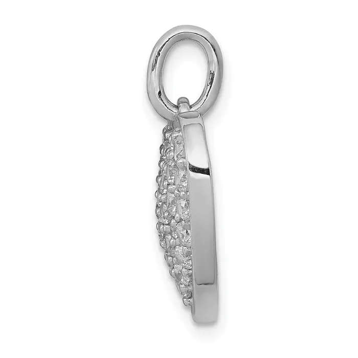 Necklaces Goldia Solid 14k White Gold 1ct Simulated CZ Heart Pendant