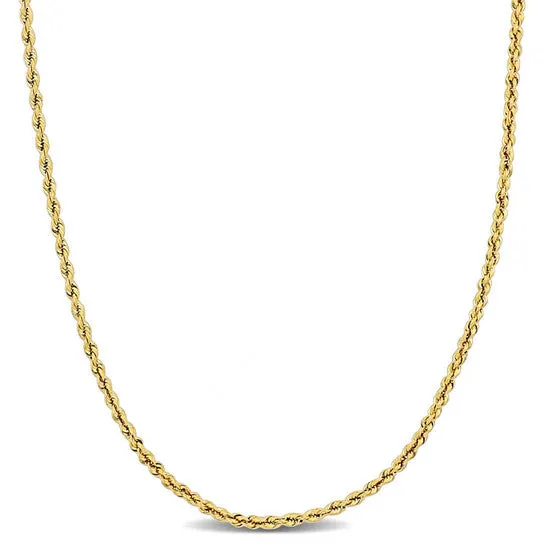 Necklaces JMS always Original Amour 19mm Hollow Rope Chain Necklace in 14k Yellow Gold 18 in Necklaces JMS always Original Amour 19mm Hollow Rope Chain Necklace in 14k Yellow Gold 18 in