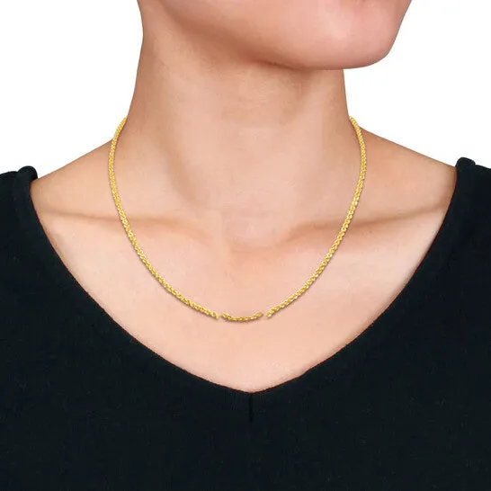 Necklaces JMS always Original Amour 19mm Hollow Rope Chain Necklace in 14k Yellow Gold 18 in Necklaces JMS always Original Amour 19mm Hollow Rope Chain Necklace in 14k Yellow Gold 18 in