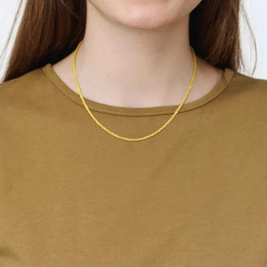 Necklaces JMS always Original Amour 19mm Hollow Rope Chain Necklace in 14k Yellow Gold 18 in Necklaces JMS always Original Amour 19mm Hollow Rope Chain Necklace in 14k Yellow Gold 18 in