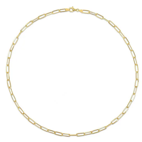 Necklaces JMS always Original AMOUR 5mm Diamond Cut Paperclip Chain Necklace In Yellow Plated Sterling Silver 24 In Necklaces JMS always Original AMOUR 5mm Diamond Cut Paperclip Chain Necklace In Yellow Plated Sterling Silver 24 In