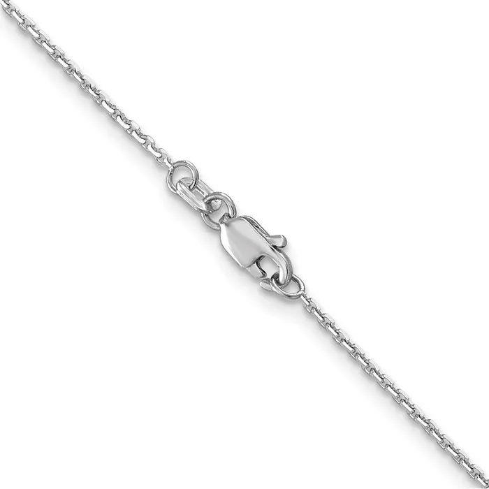 Necklaces MDS 14k WG 12mm DC Cable Children Necklace Chain Necklace Necklaces MDS 14k WG 12mm DC Cable Children Necklace Chain Necklace