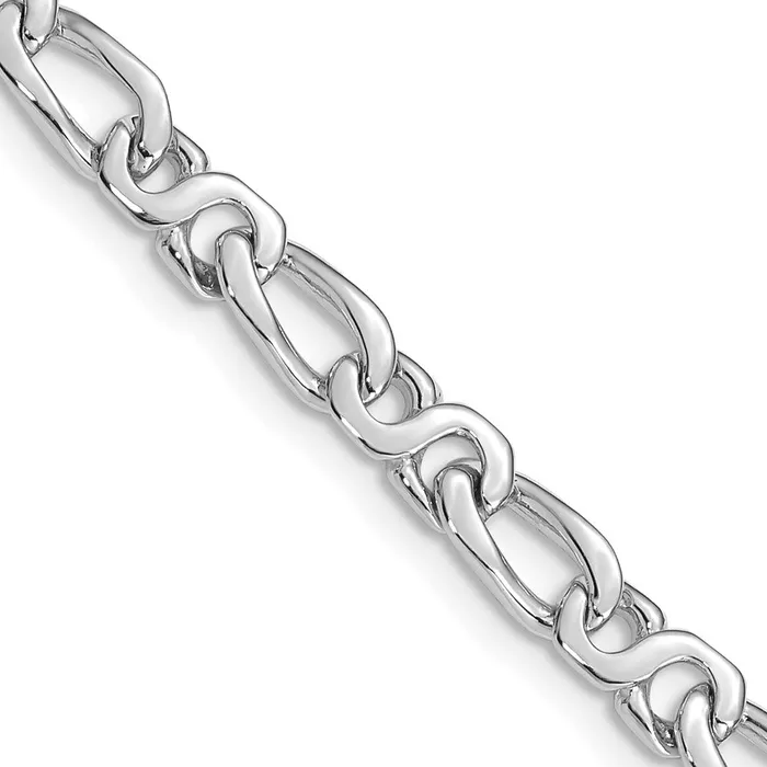 Necklaces MDS Solid 14K White Gold 20 inch 48mm Hand Polished Fancy Link with Fancy Lobster Clasp Chain Necklace