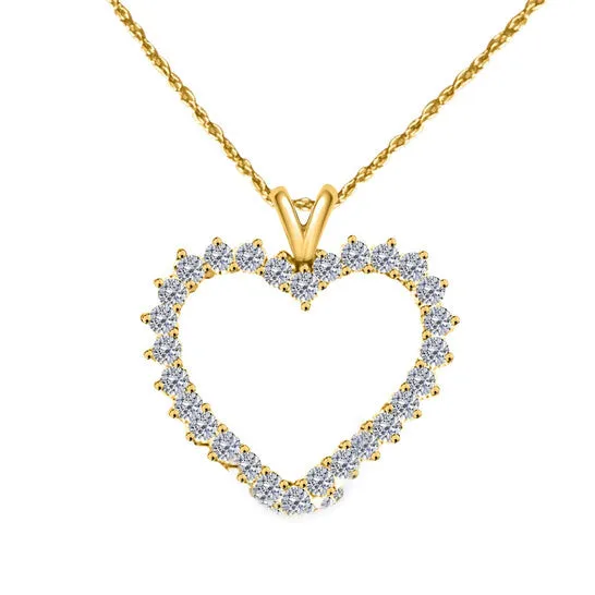 Necklaces Original Maulijewels 200 Carat Diamond Heart Shape Pendant In 10K Yellow Gold With 18 10k Yellow Gold Plated Sterling Silver Box Chain JMS always Necklaces Original Maulijewels 200 Carat Diamond Heart Shape Pendant In 10K Yellow Gold With 18 10k Yellow Gold Plated Sterling Silver Box Chain JMS always