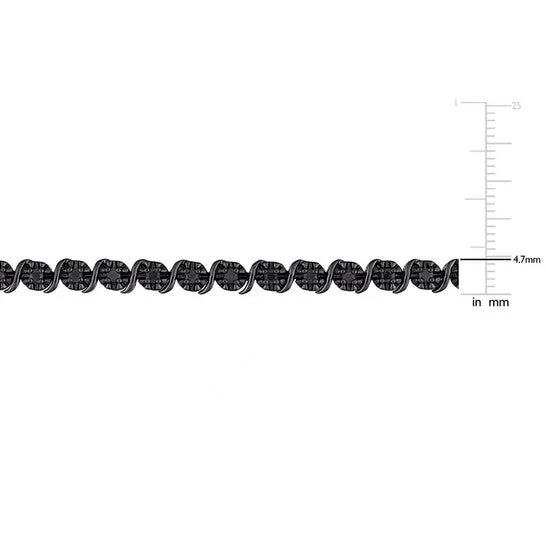 Original AMOUR 12 CT TW Black Diamond Tennis Necklace In Sterling Silver with Black Rhodium JMS always Necklaces Original AMOUR 12 CT TW Black Diamond Tennis Necklace In Sterling Silver with Black Rhodium JMS always Necklaces