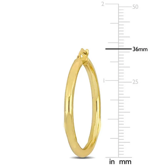 Original AMOUR 35mm Hoop Earrings In 14K Yellow Gold 3mm Wide JMS always Earrings Original AMOUR 35mm Hoop Earrings In 14K Yellow Gold 3mm Wide JMS always Earrings