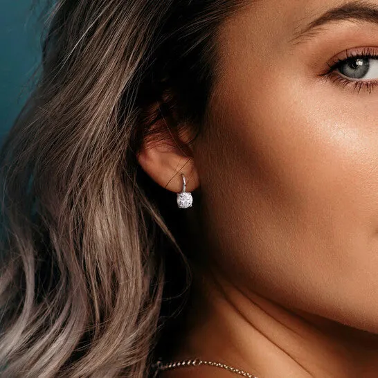 Original AMOUR 4 CT DEW Created Moissanite Leverback Earrings In 14K White Gold JMS always Earrings Original AMOUR 4 CT DEW Created Moissanite Leverback Earrings In 14K White Gold JMS always Earrings