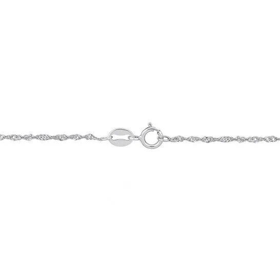 Original AMOUR Singapore Chain Necklace In Platinum 16 In JMS always Necklaces Original AMOUR Singapore Chain Necklace In Platinum 16 In JMS always Necklaces