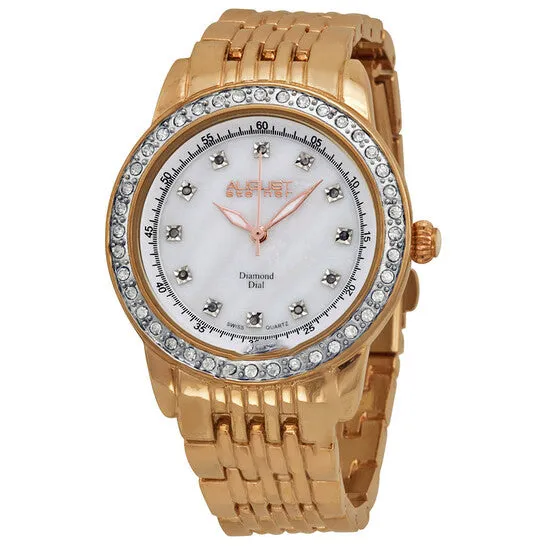 Original August Steiner Mother of Pearl Dial Rose Goldtone Ladies Watch AS8045RG JMS always Rings Original August Steiner Mother of Pearl Dial Rose Goldtone Ladies Watch AS8045RG JMS always Rings