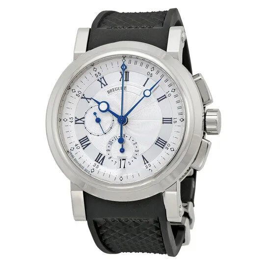 Original Breguet Marine Silver Dial Black Rubber 18kt White Gold Mens Watch 5827BB125ZU JMS always Rings Original Breguet Marine Silver Dial Black Rubber 18kt White Gold Mens Watch 5827BB125ZU JMS always Rings