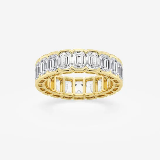 Original Brilliant Diamond 4 cttw EmeraldCut Lab Grown Diamond Half Bezel Eternity Band in 14KT Yellow Gold GVSSI JMS always Rings Original Brilliant Diamond 4 cttw EmeraldCut Lab Grown Diamond Half Bezel Eternity Band in 14KT Yellow Gold GVSSI JMS always Rings