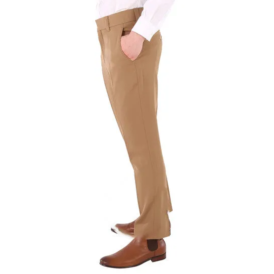 Original Burberry Mens Fawn Grain De Poudre Wool Tailored Trousers JMS always Rings Original Burberry Mens Fawn Grain De Poudre Wool Tailored Trousers JMS always Rings