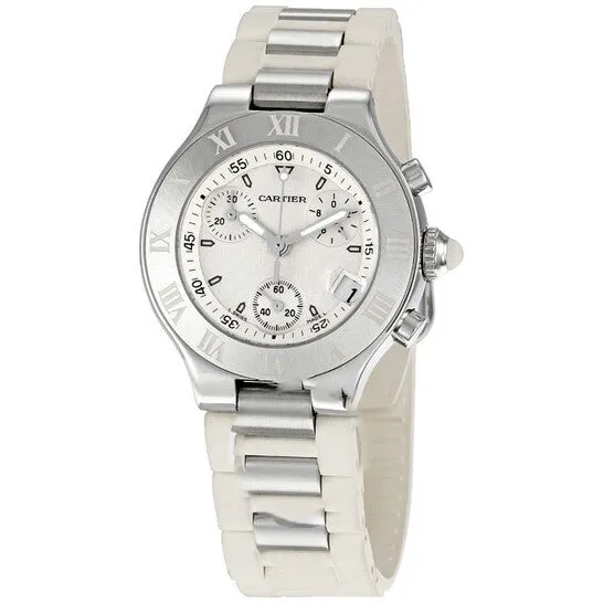 Original Cartier 21 Chronoscaph Silver Dial Unisex Watch W10197U2 JMS always Watches Original Cartier 21 Chronoscaph Silver Dial Unisex Watch W10197U2 JMS always Watches