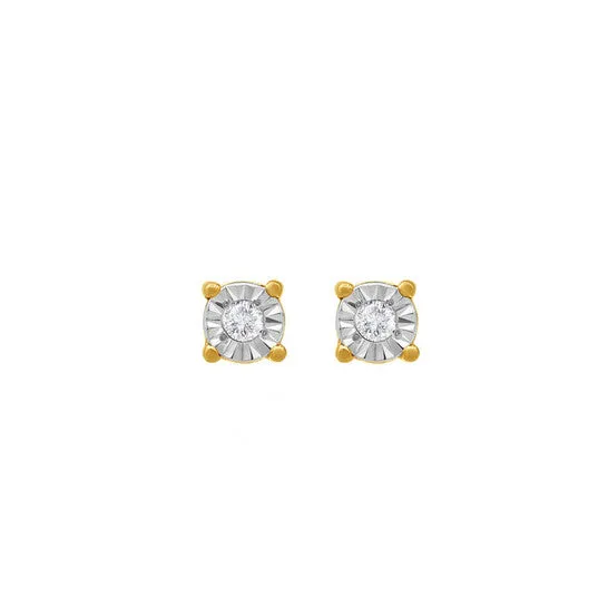 Original Diamond Muse 002 cttw Yellow Gold Over Sterling Silver Round Diamond Stud Earrings for Women JMS always Earrings Original Diamond Muse 002 cttw Yellow Gold Over Sterling Silver Round Diamond Stud Earrings for Women JMS always Earrings