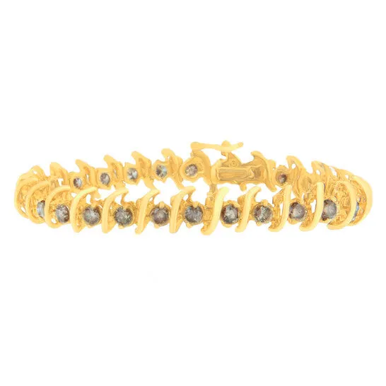 Original Haus of Brilliance 14K Yellow Gold 6ct TDW Round Cut Diamond S Bracelet KL I1I2 JMS always Bracelets Original Haus of Brilliance 14K Yellow Gold 6ct TDW Round Cut Diamond S Bracelet KL I1I2 JMS always Bracelets