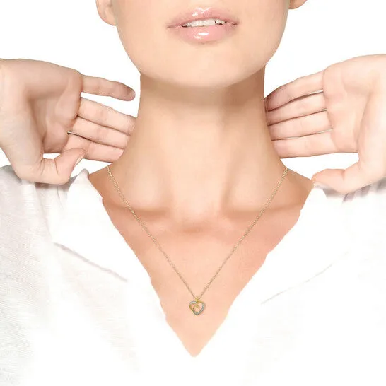 Original Haus of Brilliance 14K Yellow Gold Plated 925 Sterling Silver Diamond Accent Ribbon Heart 18 Pendant Necklace HI Color I2I3 Clarity JMS always Necklaces Original Haus of Brilliance 14K Yellow Gold Plated 925 Sterling Silver Diamond Accent Ribbon Heart 18 Pendant Necklace HI Color I2I3 Clarity JMS always Necklaces