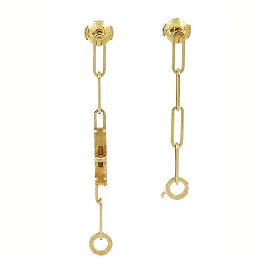 Original Hermes Kelly Chaine Earrings JMS always Earrings