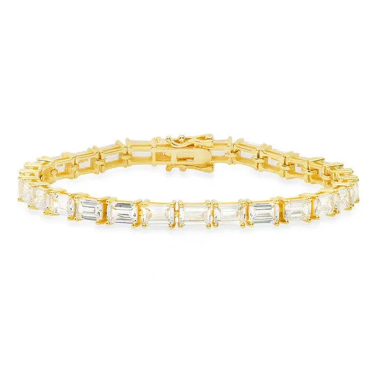 Original Kylie Harper 14k Gold Over Silver Emeraldcut Cubic Zirconia CZ Tennis Bracelet 725 JMS always Bracelets Original Kylie Harper 14k Gold Over Silver Emeraldcut Cubic Zirconia CZ Tennis Bracelet 725 JMS always Bracelets