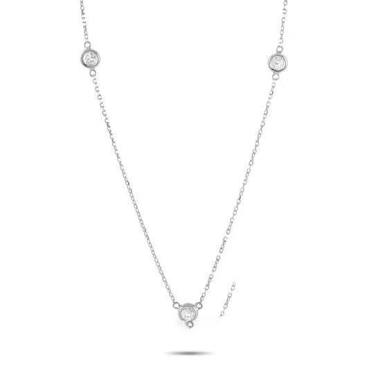 Original LB Exclusive 14K White Gold 025ct Diamond Necklace JMS always Necklaces Original LB Exclusive 14K White Gold 025ct Diamond Necklace JMS always Necklaces