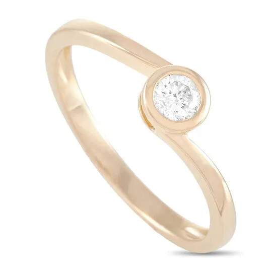 Original LB Exclusive 14K Yellow Gold 026 ct Diamond Ring JMS always Rings Original LB Exclusive 14K Yellow Gold 026 ct Diamond Ring JMS always Rings