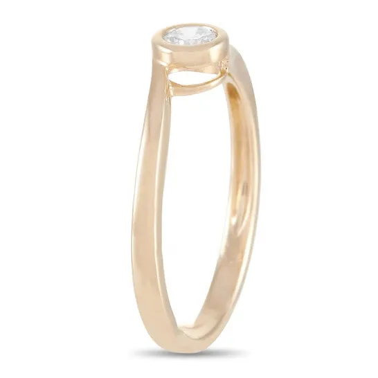 Original LB Exclusive 14K Yellow Gold 026 ct Diamond Ring JMS always Rings Original LB Exclusive 14K Yellow Gold 026 ct Diamond Ring JMS always Rings