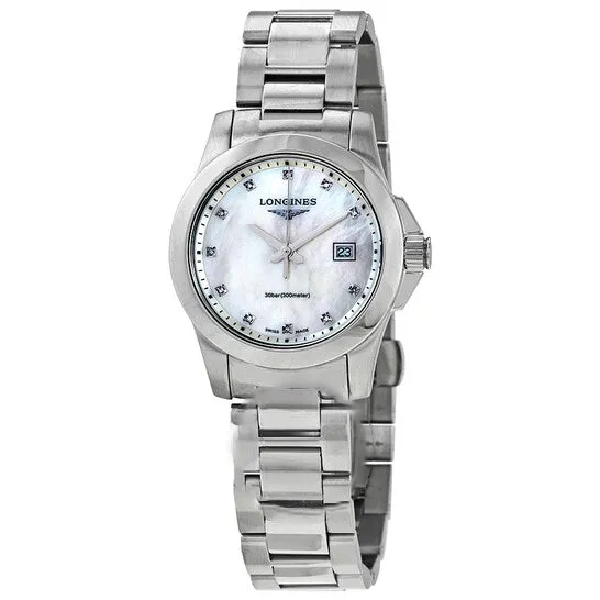 Original Longines Conquest Quartz Diamond Ladies Watch L33764876 JMS always Watches Original Longines Conquest Quartz Diamond Ladies Watch L33764876 JMS always Watches