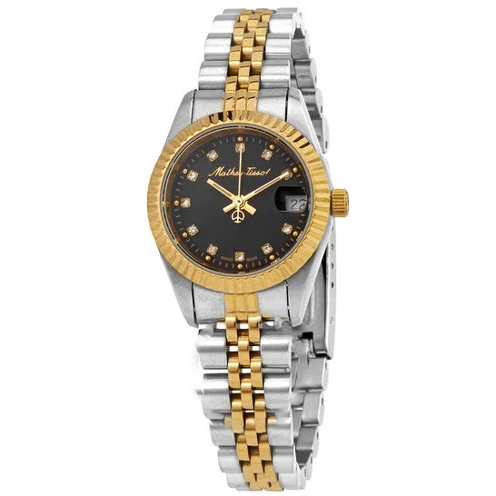 Original MatheyTissot Mathey II Quartz Crystal Black Dial Ladies Watch D710BN JMS always Watches Original MatheyTissot Mathey II Quartz Crystal Black Dial Ladies Watch D710BN JMS always Watches