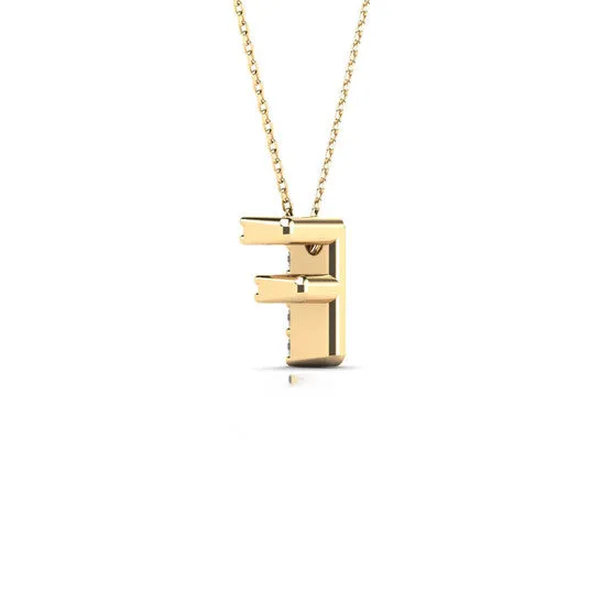 Original Maulijewels 010 Carat Natural Diamond Initial F Necklace Pendant For Mens Women In 14K Solid Yellow Gold With 18 Cable Chain JMS always Necklaces Original Maulijewels 010 Carat Natural Diamond Initial F Necklace Pendant For Mens Women In 14K Solid Yellow Gold With 18 Cable Chain JMS always Necklaces