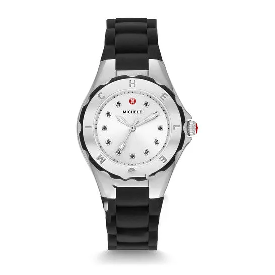 Original Michele Tahitian Jelly Bean Silver Dial Ladies Rubber Watch MWW12P000011 JMS always Watches Original Michele Tahitian Jelly Bean Silver Dial Ladies Rubber Watch MWW12P000011 JMS always Watches
