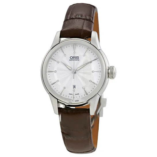 Original Oris Artelier Date Automatic Silver Diamond Dial Ladies Watch 56176874051LS JMS always Watches Original Oris Artelier Date Automatic Silver Diamond Dial Ladies Watch 56176874051LS JMS always Watches