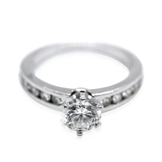 Original PreOwned Tiffany Co Diamond Engagement Ring in Platinum G VVS1 105 CTW JMS always Rings Original PreOwned Tiffany Co Diamond Engagement Ring in Platinum G VVS1 105 CTW JMS always Rings