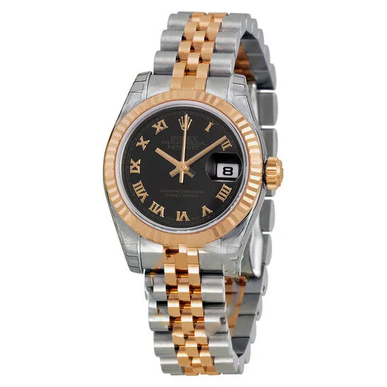 Original Rolex Lady Datejust 26 Black Dial Stainless Steel and 18K Everose Gold Jubilee Bracelet Automatic Watch 179171BKRJ JMS always Bracelets Original Rolex Lady Datejust 26 Black Dial Stainless Steel and 18K Everose Gold Jubilee Bracelet Automatic Watch 179171BKRJ JMS always Bracelets