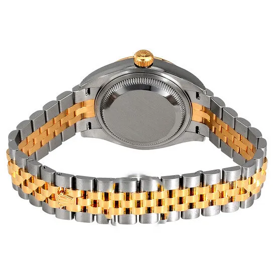 Original Rolex Lady Datejust 28 Mint Green Steel and 18kt Yellow Gold Jubilee Watch 279163GNDJ JMS always Earrings Original Rolex Lady Datejust 28 Mint Green Steel and 18kt Yellow Gold Jubilee Watch 279163GNDJ JMS always Earrings