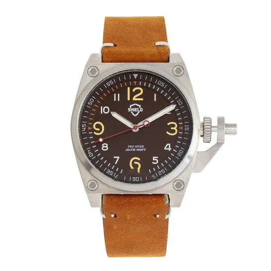 Original Shield Pascal Quartz Brown Dial Camel Leather Mens Watch SLDSH1023 JMS always Watches Original Shield Pascal Quartz Brown Dial Camel Leather Mens Watch SLDSH1023 JMS always Watches