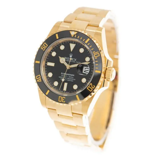 Original Submariner Black Dial 18K Yellow Gold Oyster Bracelet Automatic Mens Watch 126618LNBKSO JMS always Bracelets