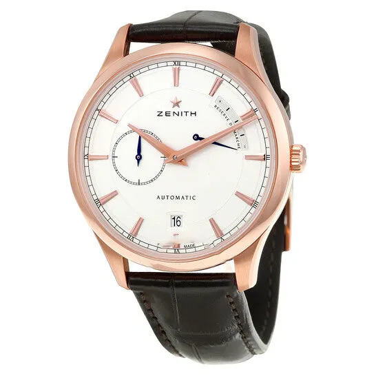 Original Zenith Captain Power Reserve Silver Dial 18kt Rose Gold Mens Watch 18212168501C498 JMS always Earrings