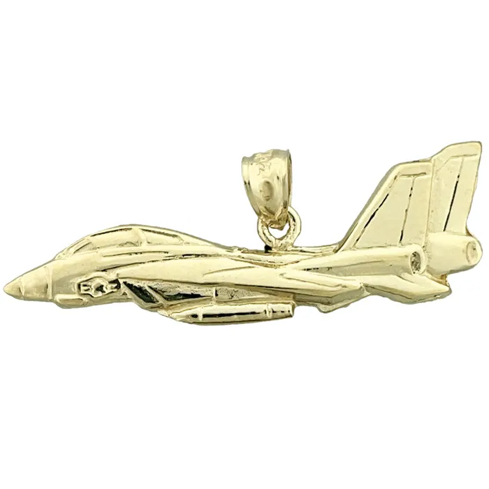 PreStyled Sets Goldia 14K Gold F14A Tomcat Fighter Jet Pendant