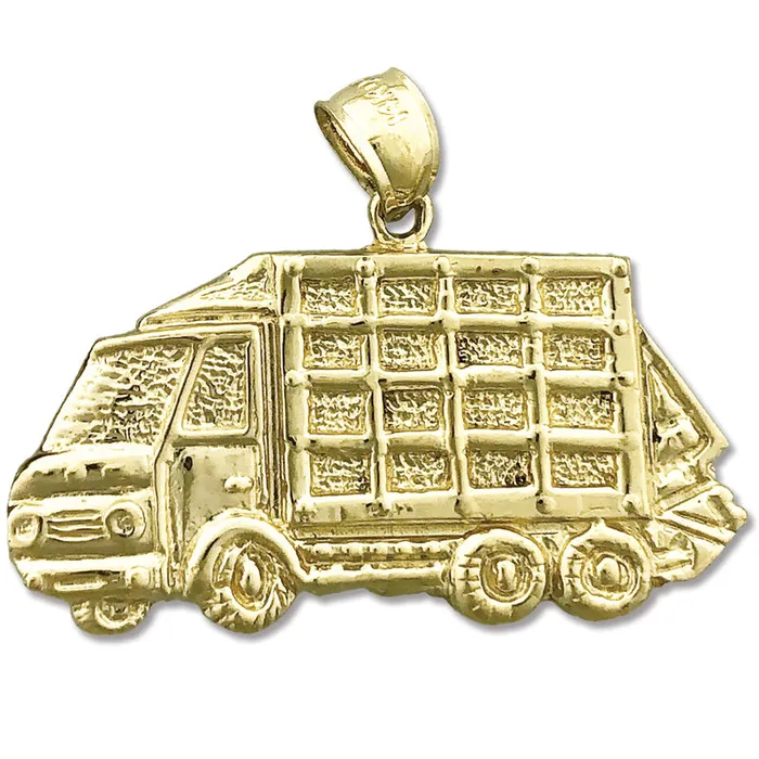 PreStyled Sets Goldia 14K Gold Trash Dump Truck Pendant