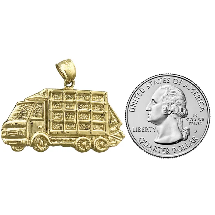 PreStyled Sets Goldia 14K Gold Trash Dump Truck Pendant