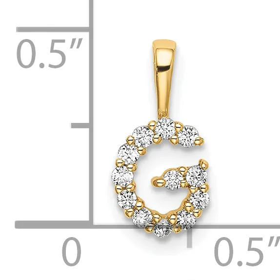 PreStyled Sets Goldia 14k Yellow Gold 18 Ct Lab Grown Diamond VSSI G Letter G Intitial Pendant